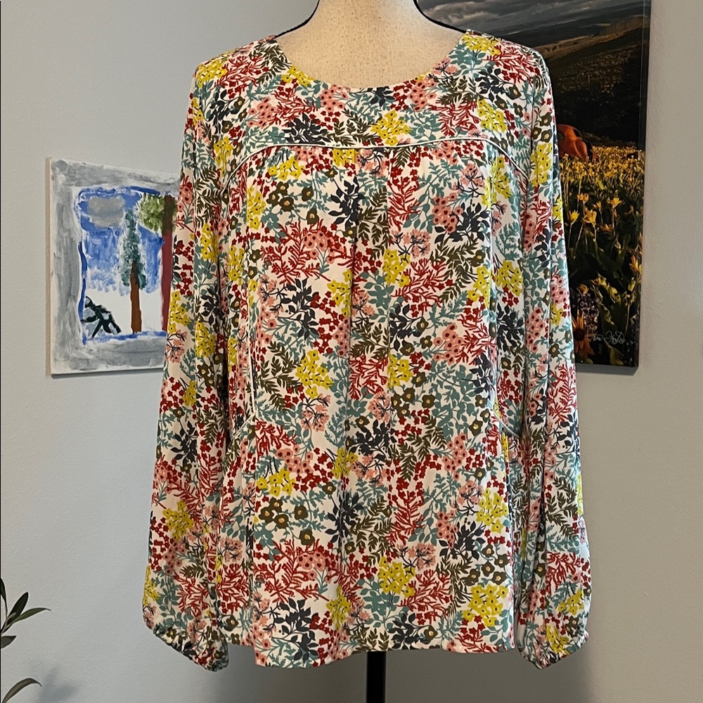 Loft Boho Style Floral Pullover